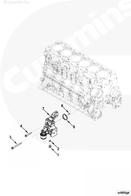 Штифт коллектора водяного для двигателя Cummins 6ISBe 6.7L