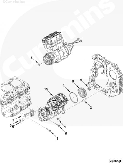 Кольцо уплотнительное воздушного компрессора для двигателя Cummins 6ISBe 6.7L