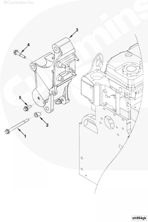 Кронштейн генератора для двигателя Cummins 6ISBe 6.7L