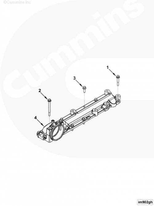 Болт крепления впускного коллектора для двигателя Cummins 6ISBe 6.7L