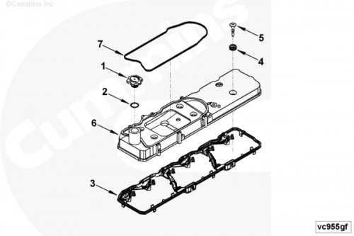Крышка клапанная для двигателя Cummins 6ISBe 6.7L