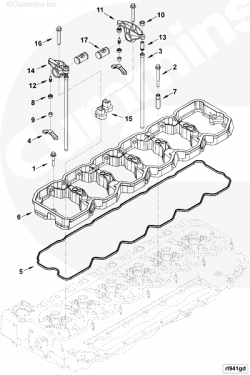 Опора коромысла для двигателя Cummins 6ISBe 6.7L