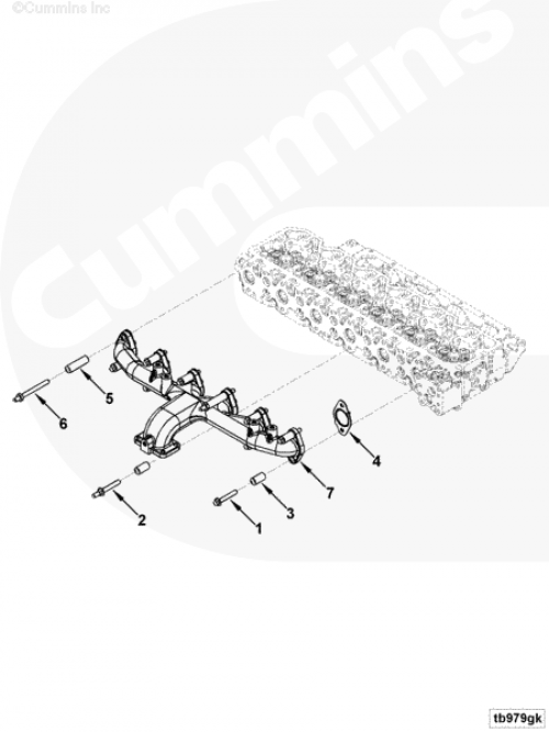 Прокладка коллектора выпускного для двигателя Cummins 6ISBe 6.7L