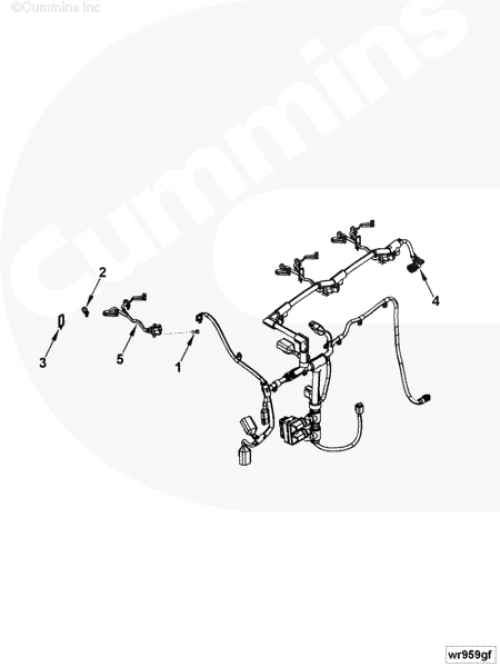 Болт крепления жгута проводов для двигателя Cummins 6ISBe 6.7L