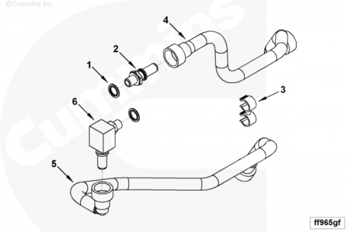 Трубка подачи топлива к фильтру для двигателя Cummins 6ISBe 6.7L