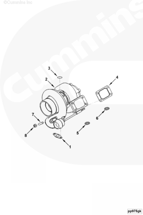Турбокомпрессор для двигателя Cummins 6ISBe 6.7L