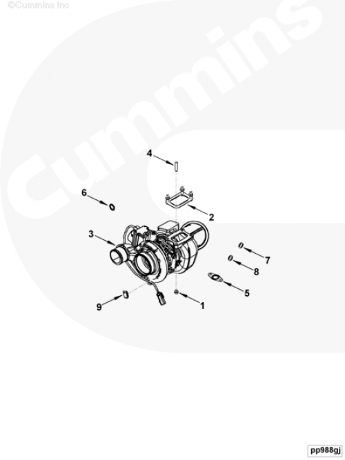 Турбокомпрессор для двигателя Cummins 6ISBe 6.7L