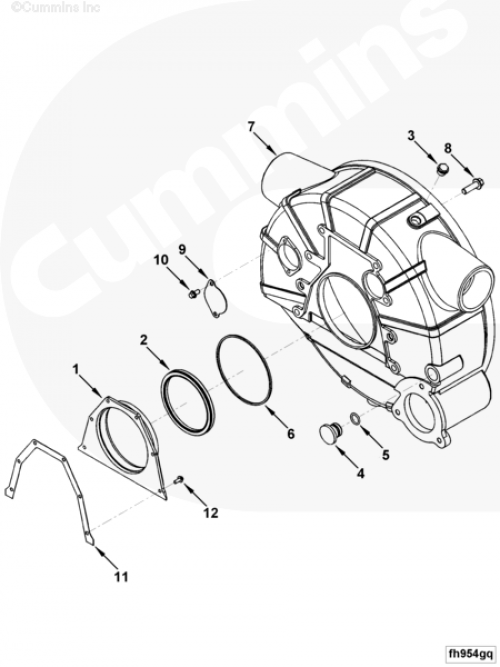 Болт крепления картера маховика для двигателя Cummins QSB 5.9L