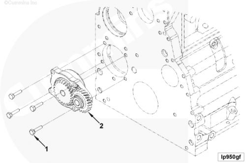 Болт крепления насоса масляного для двигателя Cummins QSB 5.9L