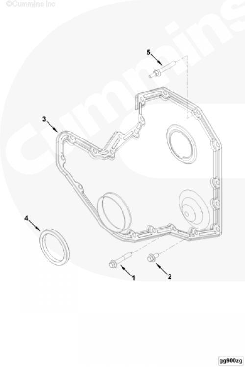 Крышка передняя распределительных шестерен для двигателя Cummins QSB 5.9L