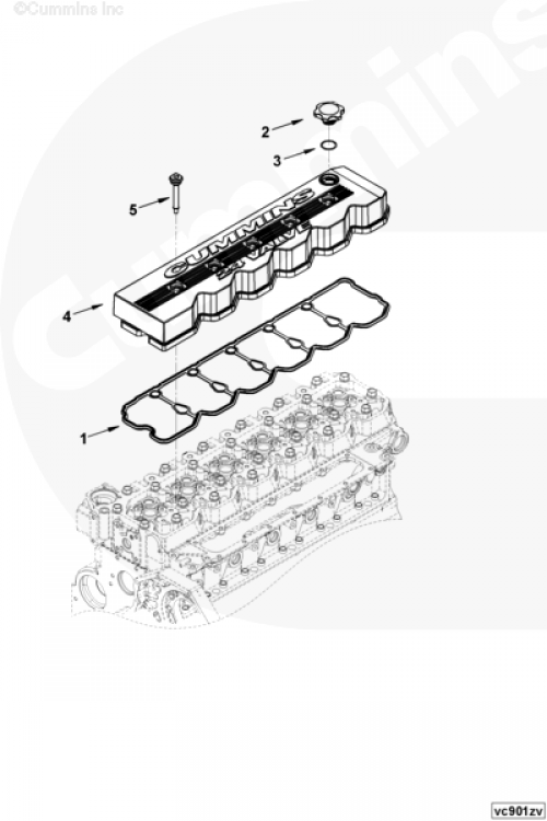 Кольцо уплотнительное крышки заливной горловины для двигателя Cummins QSB 5.9L