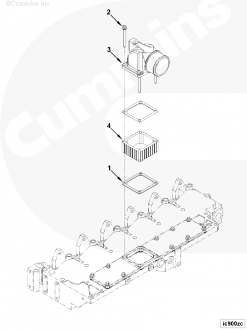 Подогреватель впускного воздуха для двигателя Cummins QSB 5.9L