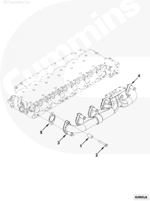 Прокладка выпускного коллектора для двигателя Cummins QSB 5.9L