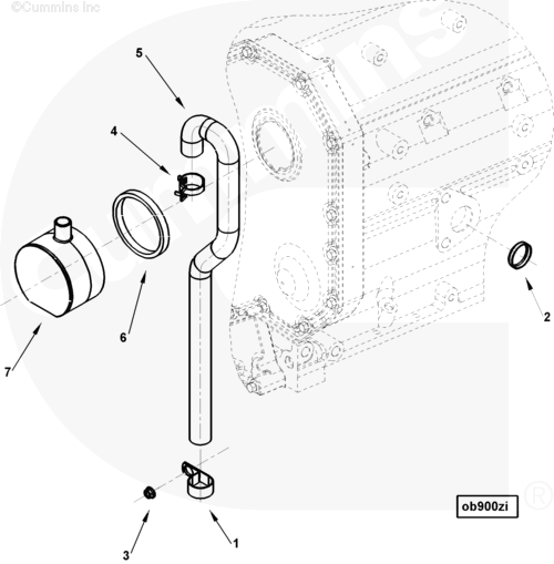 Сапун для двигателя Cummins QSB 5.9L