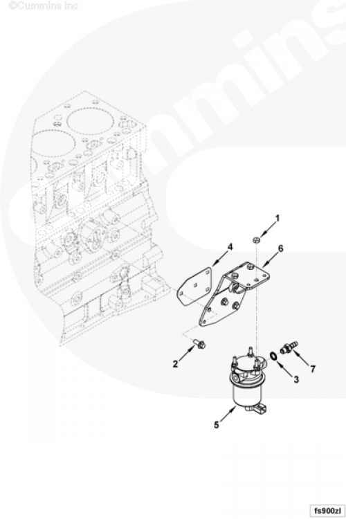 Болт крепления ТННД для двигателя Cummins QSB 5.9L