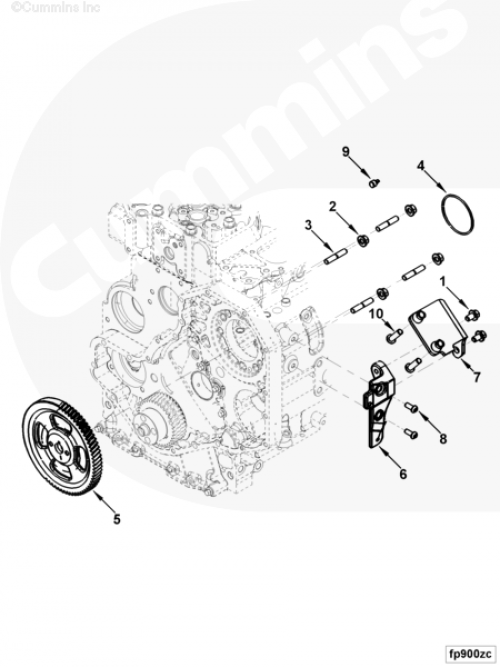 Кронштейн крепления ТНВД для двигателя Cummins QSB 5.9L