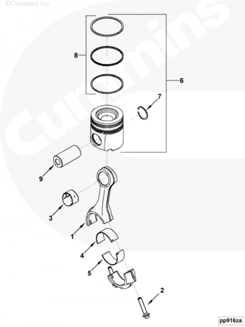 Поршень для двигателя Cummins QSB 5.9L