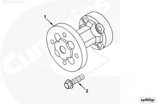 Болт крепления адаптера шкива вентилятора для двигателя Cummins QSB 6.7L