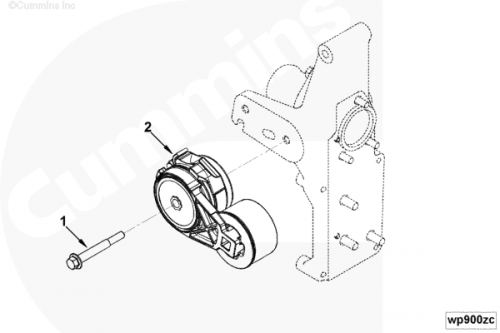 Болт крепления натяжителя ремня для двигателя Cummins QSB 6.7L