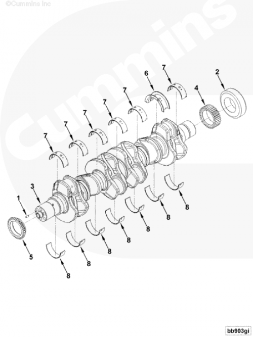 Буртик коленвала для двигателя Cummins QSB 6.7L