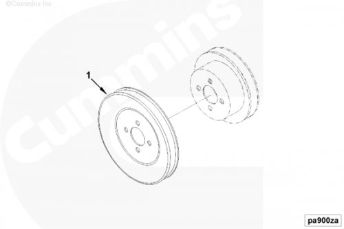 Шкив вентилятора для двигателя Cummins QSB 6.7L