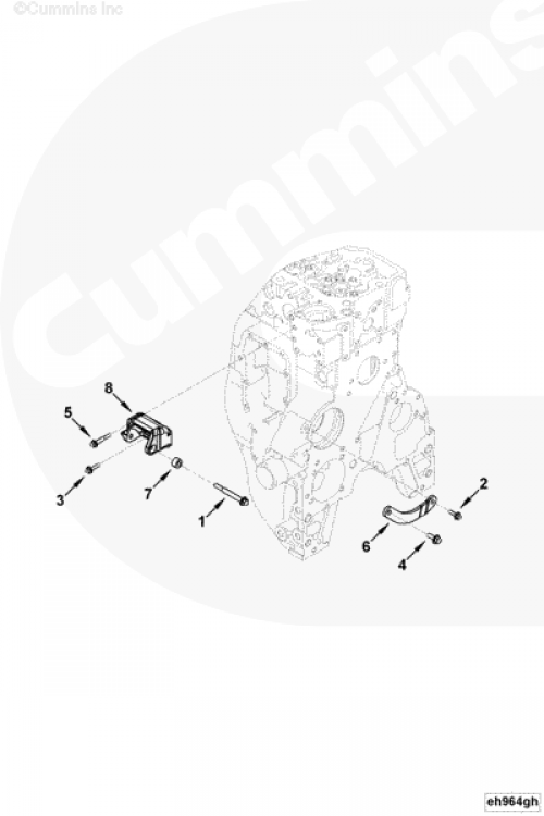 Кронштейн генератора для двигателя Cummins QSB 6.7L