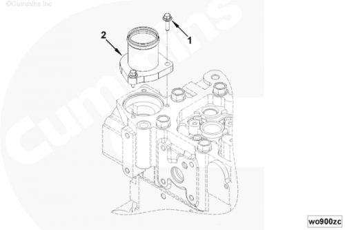 Болт крепления выпускного водяного патрубка для двигателя Cummins QSB 6.7L