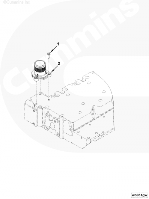 Болт крепления патрубка водяного для двигателя Cummins QSB 6.7L