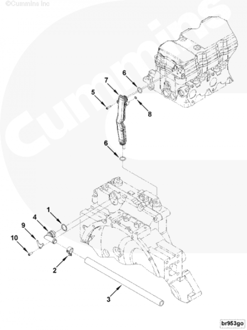 Болт крепления пластины прижимной сапун для двигателя Cummins QSB 6.7L