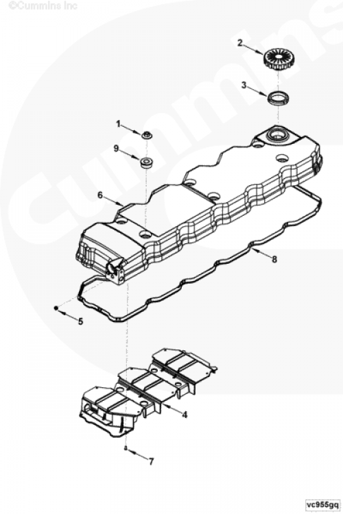 Крышка клапанная для двигателя Cummins QSB 6.7L