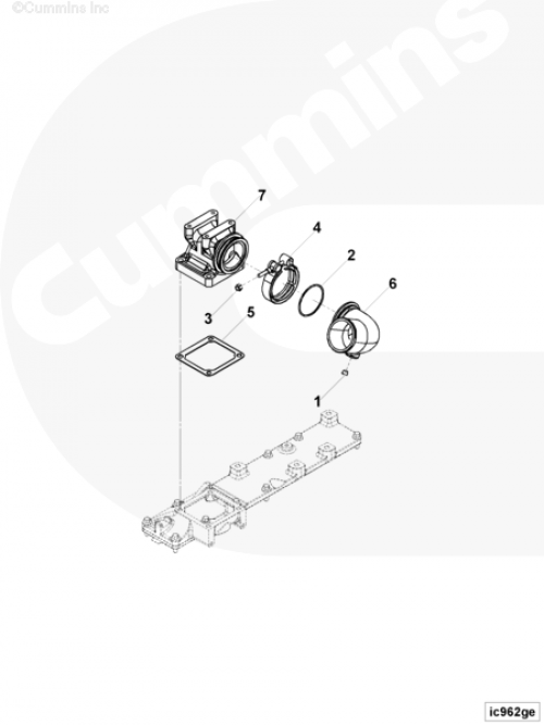 Патрубок впускного коллектора для двигателя Cummins QSB 6.7L