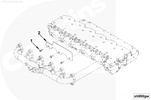 Теплозащитный экран выпускного коллектора для двигателя Cummins QSB 6.7L