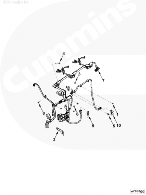 Гайка крепления жгута проводов для двигателя Cummins QSB 6.7L