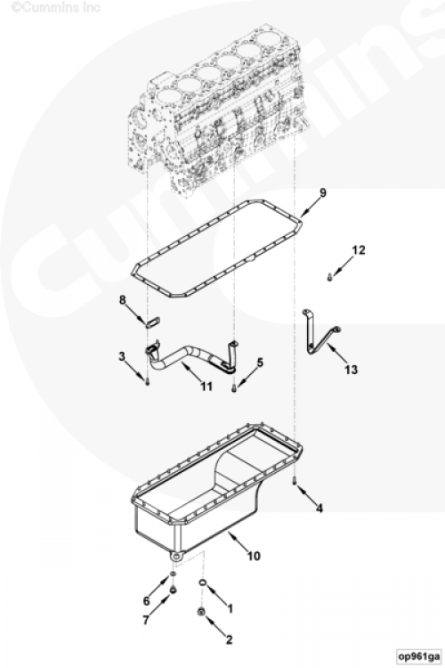 Масляный поддон для двигателя Cummins QSB 6.7L