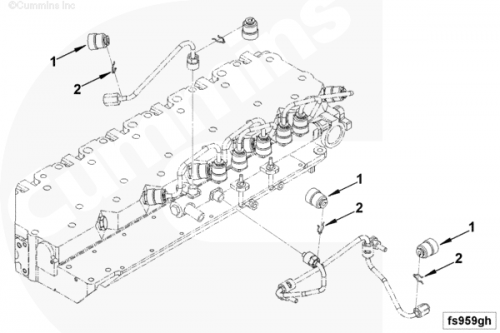 Зажим колпачка топливопровода для двигателя Cummins QSB 6.7L