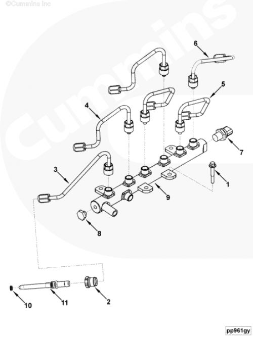 Кольцо уплотнительное коннектора форсунки для двигателя Cummins QSB 6.7L