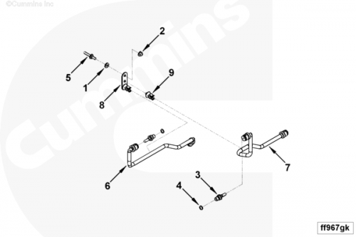 Трубка топливного фильтра для двигателя Cummins QSB 6.7L