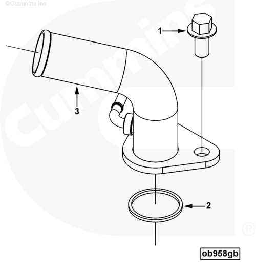 Болт крепления горловины маслозаливной для двигателя Cummins ISLe 8.3L