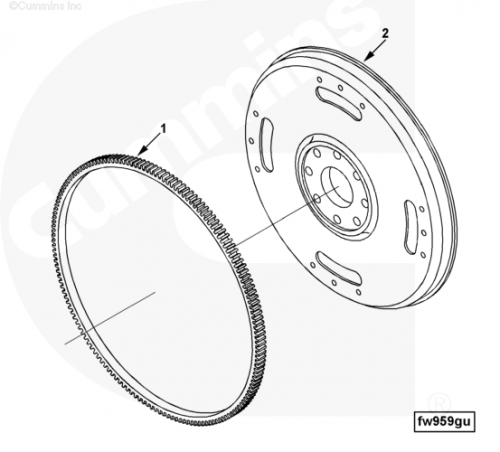 Венец маховика для двигателя Cummins ISLe 8.3L