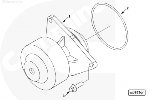 Насос водяной (помпа) для двигателя Cummins ISLe 8.3L
