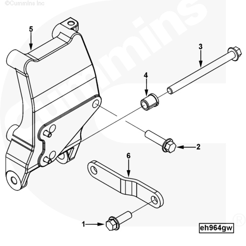 Кронштейн генератора для двигателя Cummins ISLe 8.3L