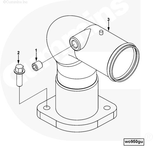 Заглушка патрубка водяного выпускного для двигателя Cummins ISLe 8.3L