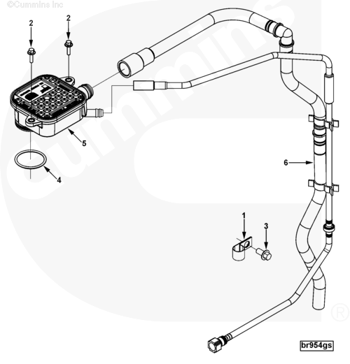 Уплотнительное кольцо фильтра сапуна для двигателя Cummins ISLe 8.3L