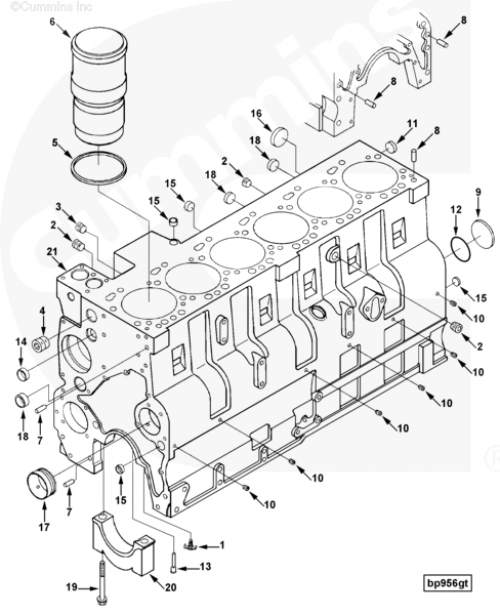 Блок цилиндров для двигателя Cummins 6CT