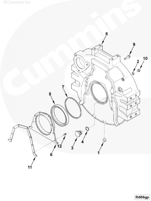 Картер маховика для двигателя Cummins 6CT