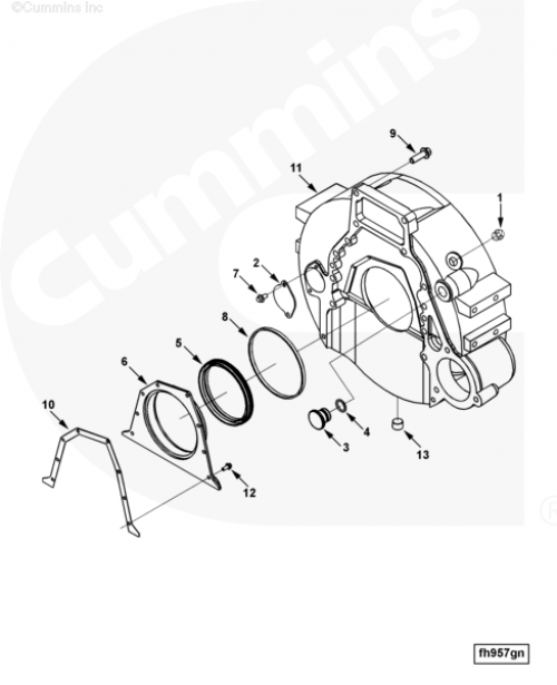 Картер маховика для двигателя Cummins 6CT