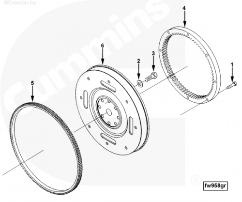 Маховик для двигателя Cummins 6CT