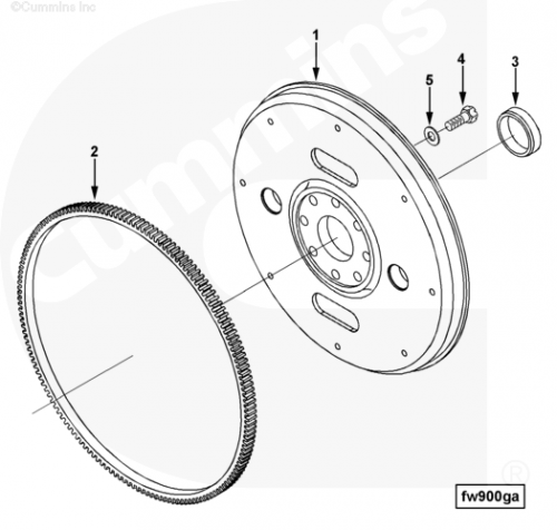 Маховик для двигателя Cummins 6CT
