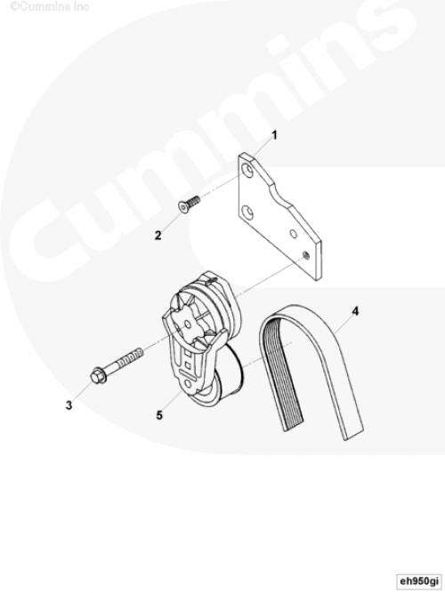 Натяжитель ремня для двигателя Cummins 6CT