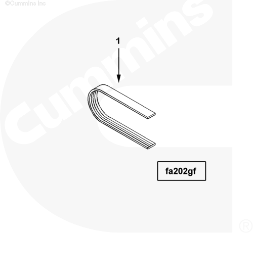Ремень приводной для двигателя Cummins 6CT
